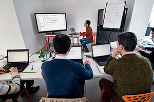 Stefano Valle leading an hands on training session