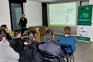Stefano Valle talking about Zend Framework 2 modules at Zend Framework Day in Milan